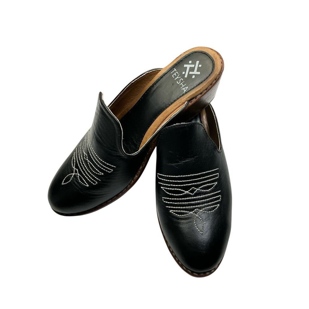 Teysha Western Mule Size -38 7.5 women’s Black